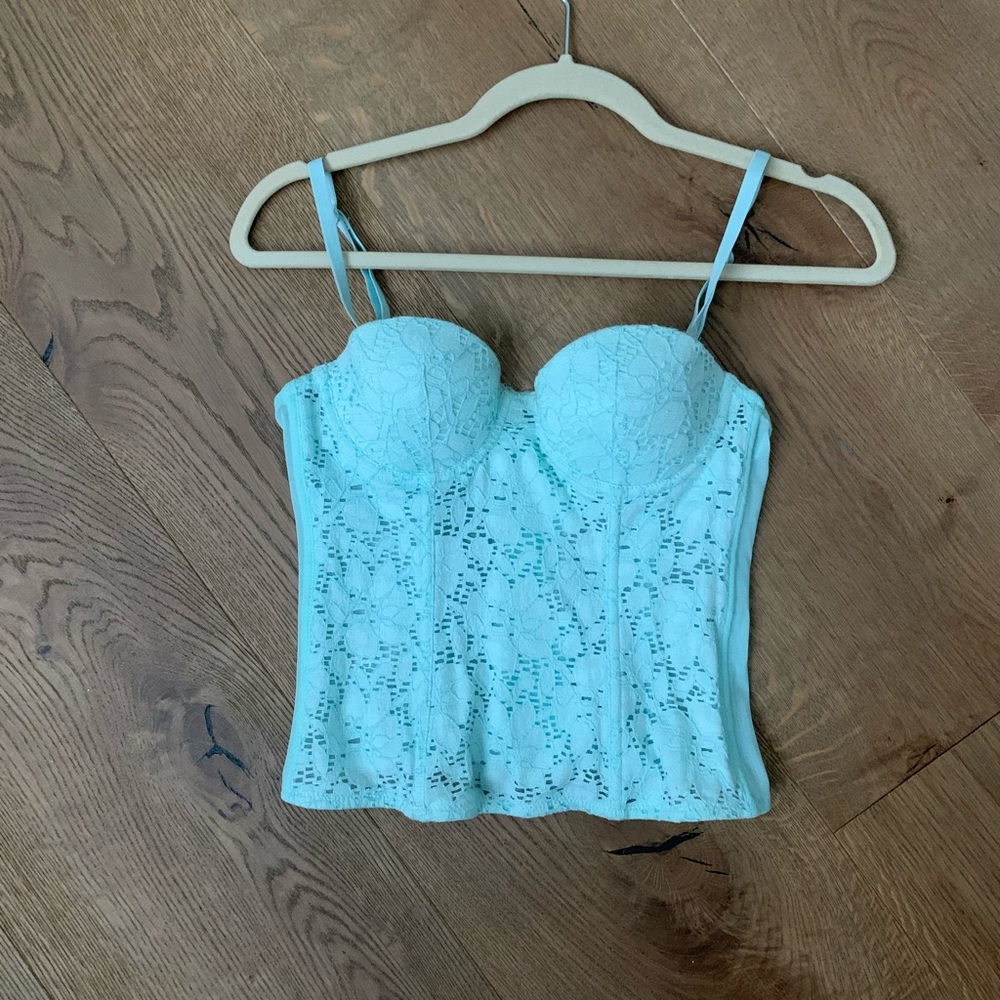 Cutest corset top in blue